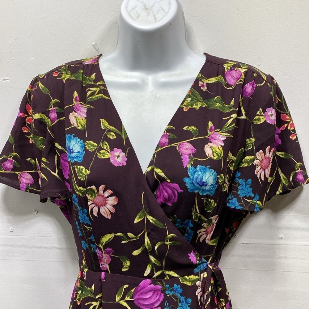 Belle Vere Floral Wrap Dress Small - Picture 4 of 6